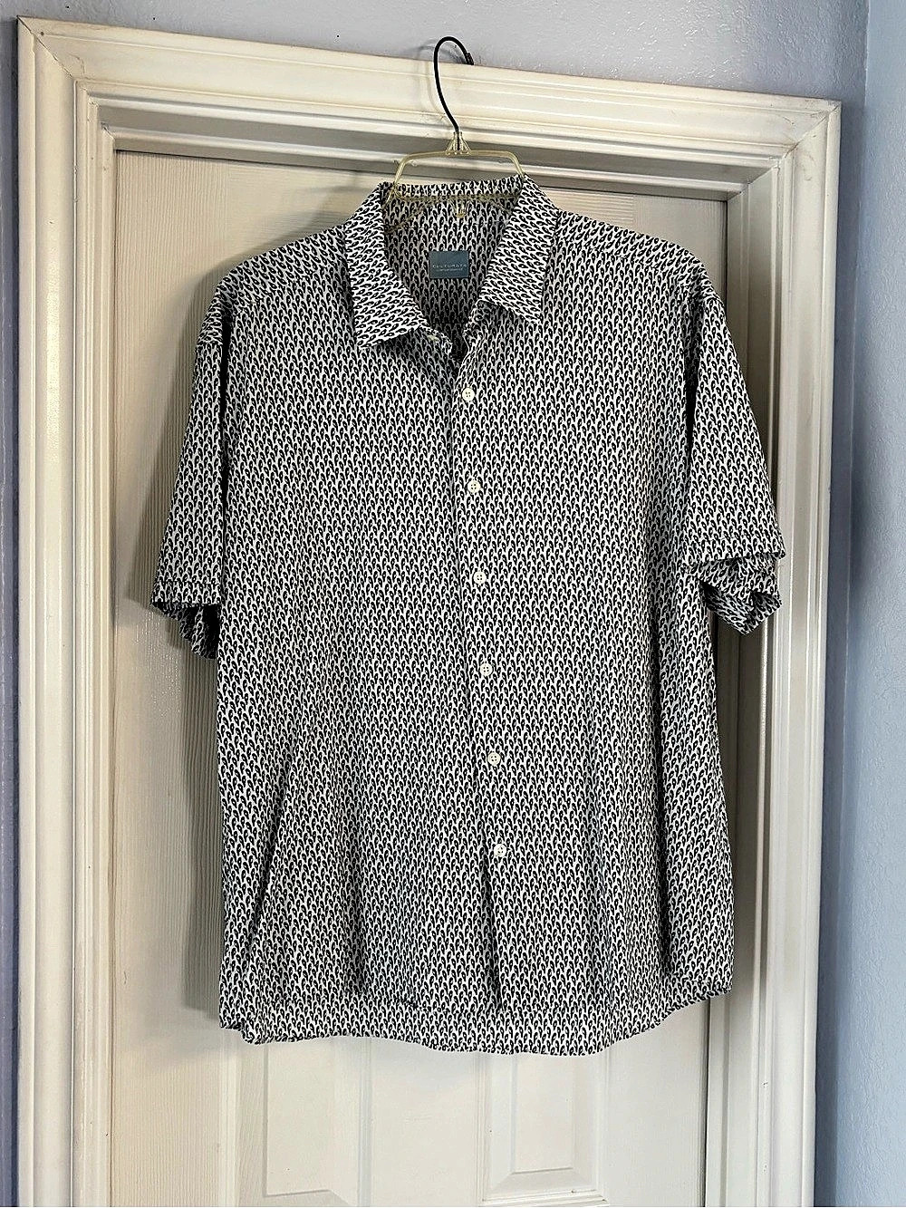 Culturata Contemporary Fit Parrot Bird Print Short Sleeve Button Shirt Men's XL